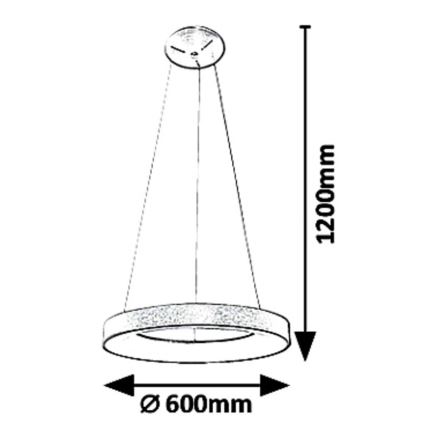 Rabalux - LED Lühter CARMELLA LED/50W/230V