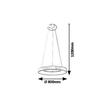 Rabalux - LED Lühter CARMELLA LED/80W/230V