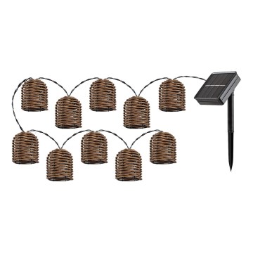 Rabalux - LED päikeseenergia ahel 10xLED/0,6W/1,2V 5 m IP44 600 mAh