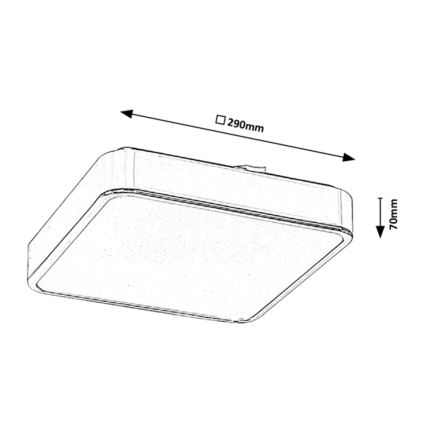 Rabalux - LED RGB Hämardatav vannitoa laevalgusti LED/22W/230V 3000-6000K IP44 + pult