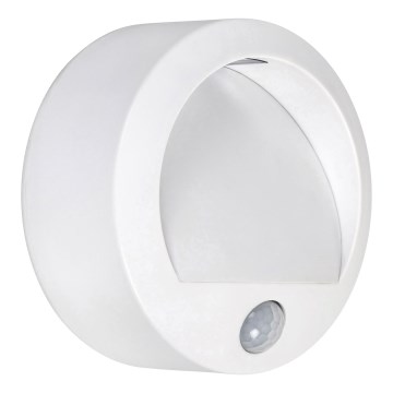 Rabalux - LED Väli seinavalgusti anduriga LED/1,5W/3xAA IP44 valge