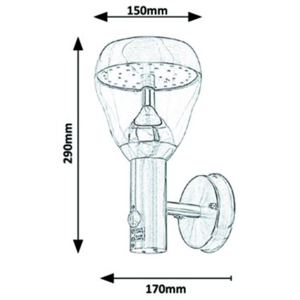 Rabalux - LED Väli seinavalgusti anduriga LED/8,5W/230V IP44