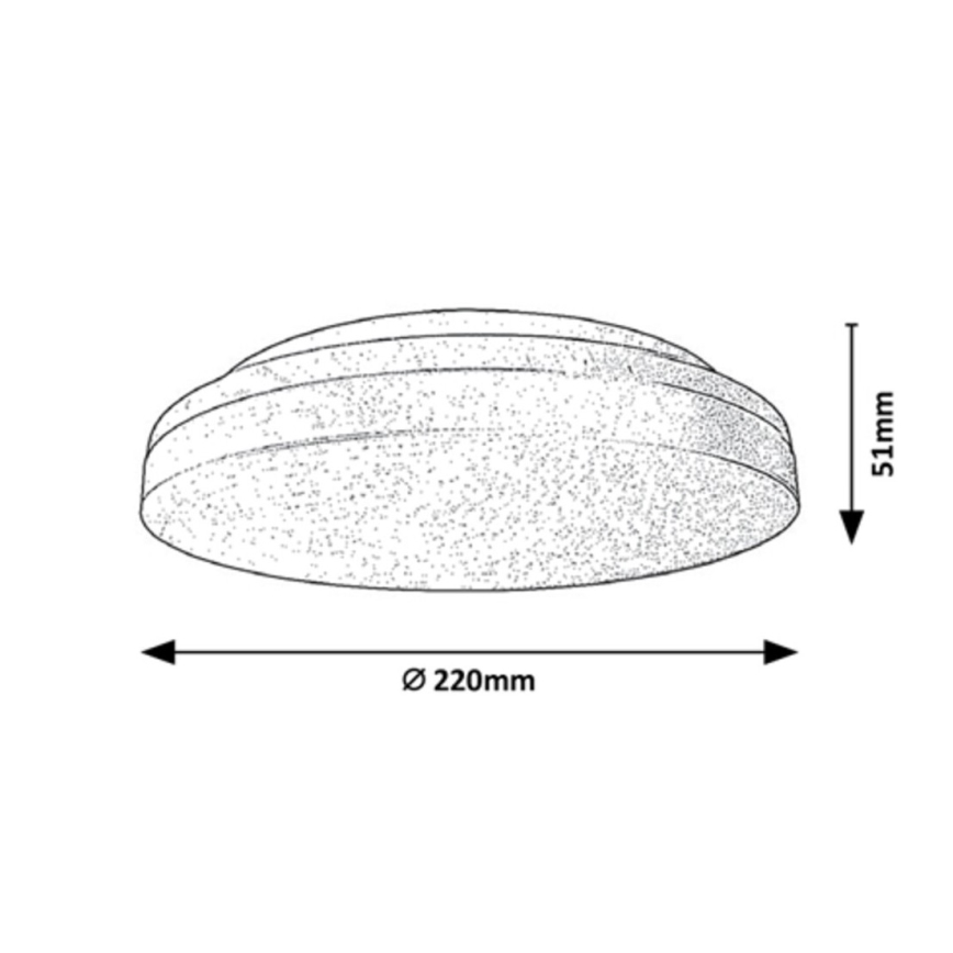 Rabalux - LED vannitoa laelamp LED/18W/230V IP54 3000K/4000K/6000K läbimõõt 22 cm