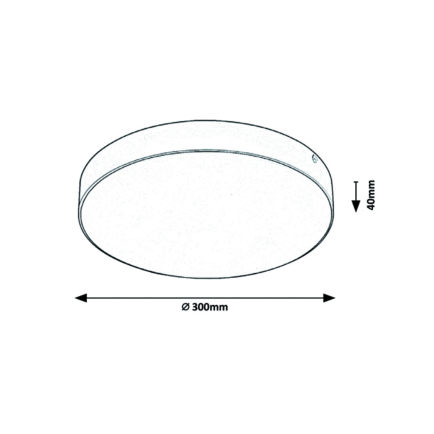 Rabalux - LED-vannitoa laelamp LED/24W/230V 2800K/4000K/6000K IP44 must läbimõõt 30 cm