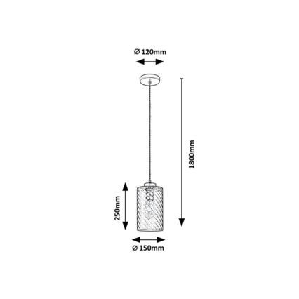Rabalux - Lühter 1xE27/40W/230V