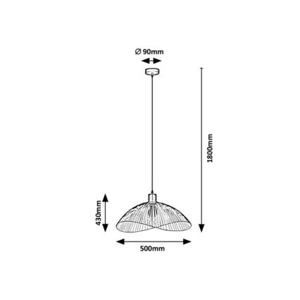 Rabalux - Lühter 1xE27/60W/230V