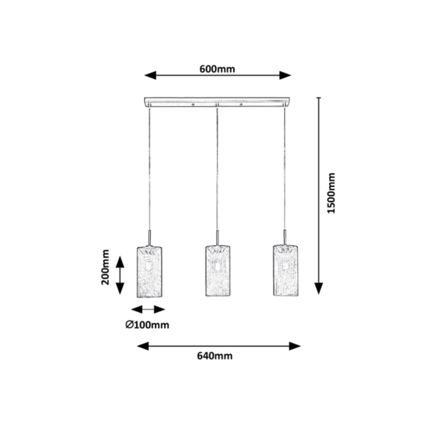 Rabalux - Lühter 3xE14/25W/230V