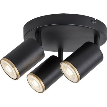 Rabalux - Must suunavalgusti 3xGU10/15W/230V
