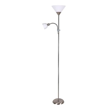 Rabalux - põrandalamp ACTION 1xE27/100W/230V + 1xE14/25W mattkroom/valge