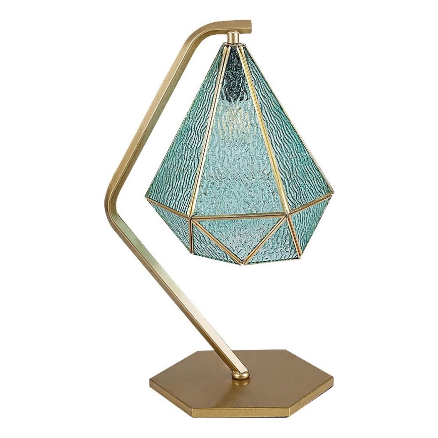 Rabalux - Tiffany vitraažklaasiga laualamp 1xE14/40W/230V kuldne/sinine