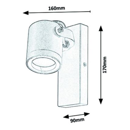 Rabalux - Väli kohtvalgusti seinale 1xGU10/35W/230V IP44