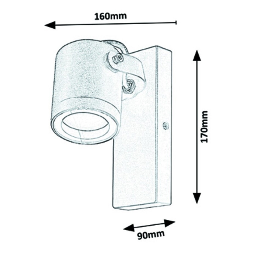 Rabalux - Väli kohtvalgusti seinale 1xGU10/35W/230V IP44