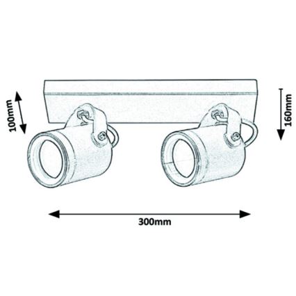 Rabalux - Väli kohtvalgusti seinale 2xGU10/35W/230V IP44