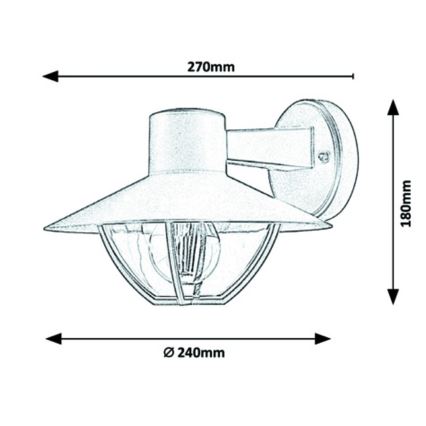 Rabalux - Väli seinavalgusti 1xE27/10W/230V IP44