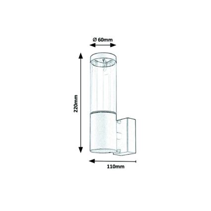 Rabalux - Väli seinavalgusti 1xGU10/7W/230V IP44
