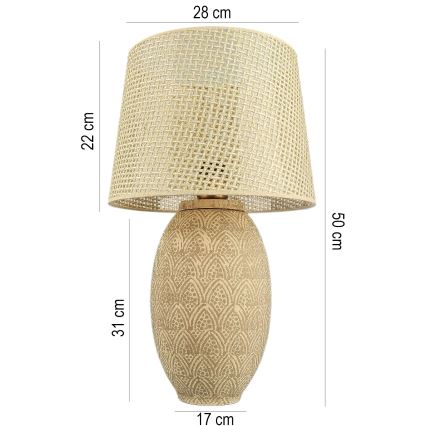 RAMZES laualamp 1xE27/40W/230V kuldne