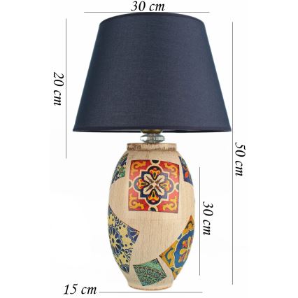 RAMZES lauamilam 1xE27/40W/230V sinine/bež