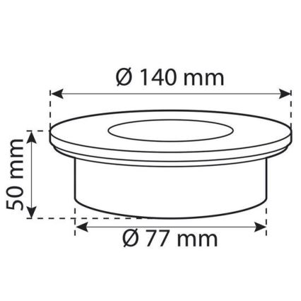 LED Päikesepaneeliga süvistatav valgusti anduriga LED/0,12W/2xAAA IP67 roostevaba rõngas