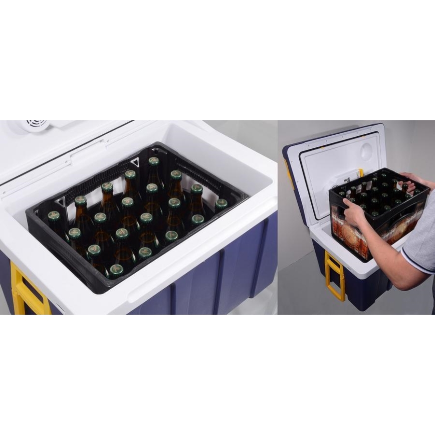 Ratastel jahutuskast 60W/230/12V 50 l sinine/kollane