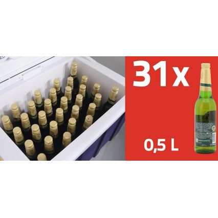 Ratastel jahutuskast 60W/230/12V 50 l sinine/kollane