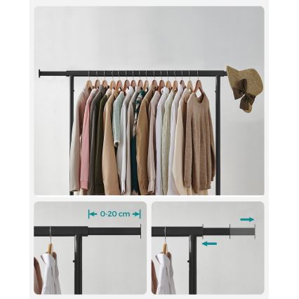 Ratastel vabaltseisev riidepuu LINEA must