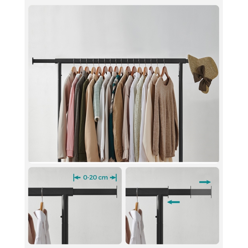 Ratastel vabaltseisev riidepuu LINEA must