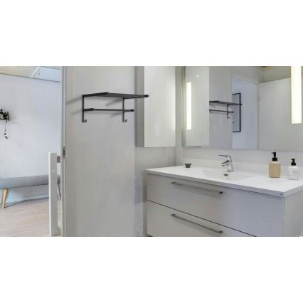 Rätikuhoidja vannitoa radiaatorile HF SHEFFIELD 52x25,6 cm must