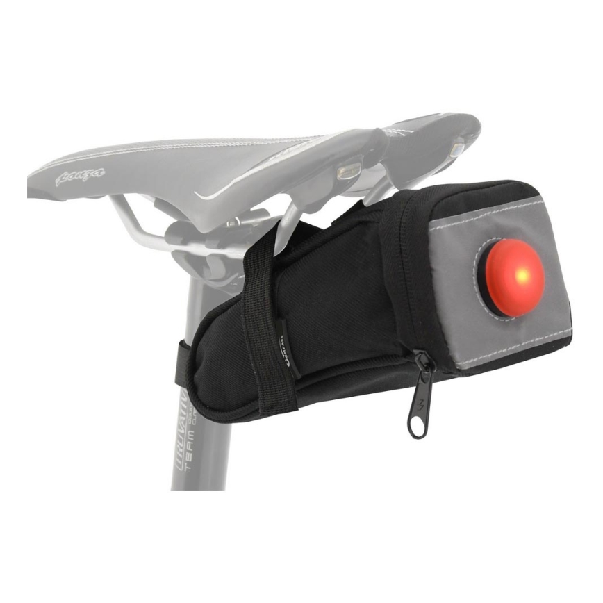 Ratta sadulakott 0,5 l koos tagumine LED tulega 2xCR2032
