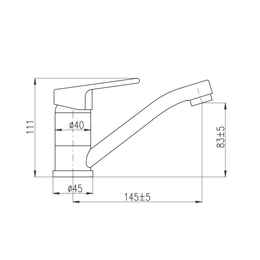 RAV Slezák CO115.0 - COLORADO 11 cm valamu segisti, läikiv kroom