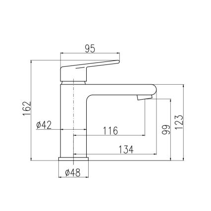 RAV Slezák CO129.0 - Valamusegisti + äravool COLORADO 16,2 cm läikiv kroom