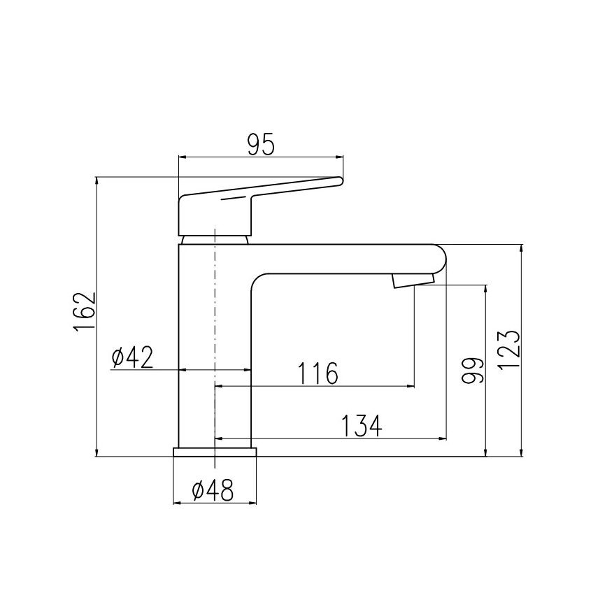 RAV Slezák CO129.0 - Valamusegisti + äravool COLORADO 16,2 cm läikiv kroom