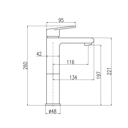RAV Slezák CO130.0 - Valamusegisti COLORADO 26 cm, läikiv kroomviimistlus
