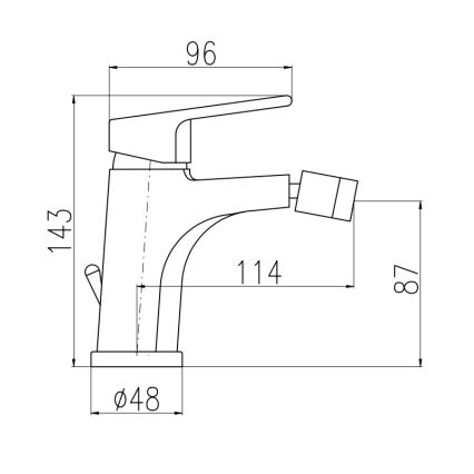 RAV Slezák CO145.0 - Bidee segisti + äravoolukomplekt COLORADO 14,3 cm, läikiv kroom