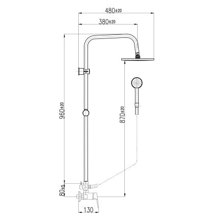 RAV Slezák CO182.5/7 - dušikomplekt koos COLORADO segistiga, läikiv kroom