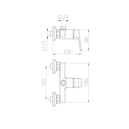 RAV Slezák CO182.5 - Dušisegisti COLORADO läikiv kroom