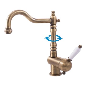 RAV Slezák L508.0/8SM - Köögi-/valamu segisti LABE RETRO 25,6 cm antiikmessing