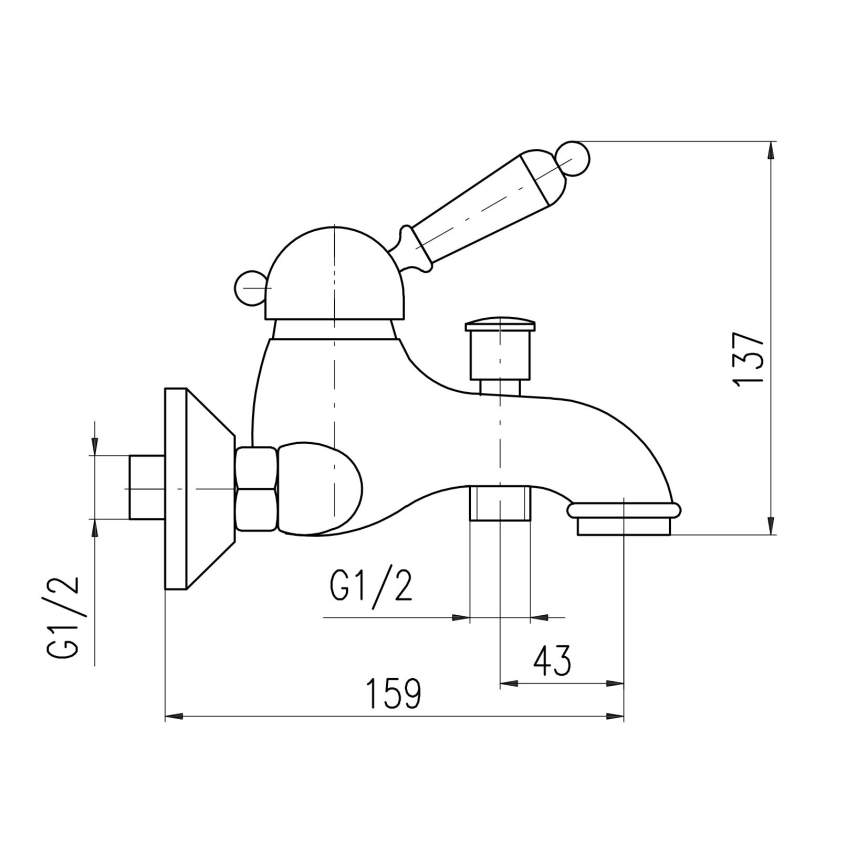 RAV Slezák L554.5CMAT - Vannisegisti LABE RETRO 13,7 cm matt-must