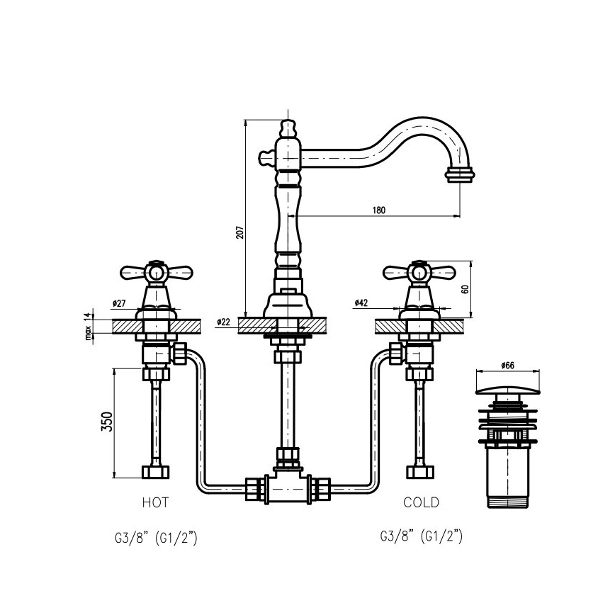 RAV Slezák MK132.0SM - Valamusegisti + MORAVA RETRO äravool, antiikmessing