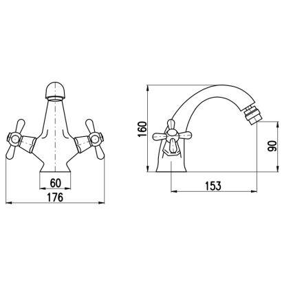 RAV Slezák MK143.0SM - bideesegisti + MORAVA RETRO 16 cm äravool, vanamessing