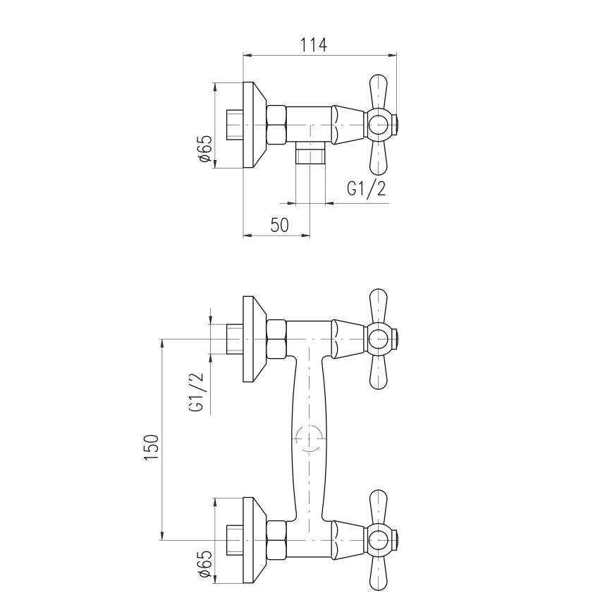 RAV Slezák MK180.5 - MORAVA dušisegisti läikiv kroom