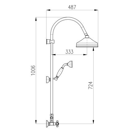 RAV Slezák MK181.5/3SM - Dušikomplekt koos segistiga MORAVA RETRO, antiikmessing