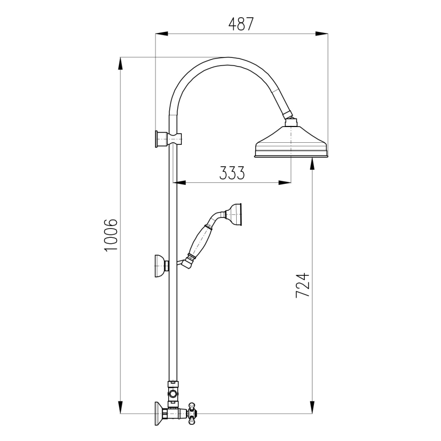 RAV Slezák MK181.5/3SM - Dušikomplekt koos segistiga MORAVA RETRO, antiikmessing