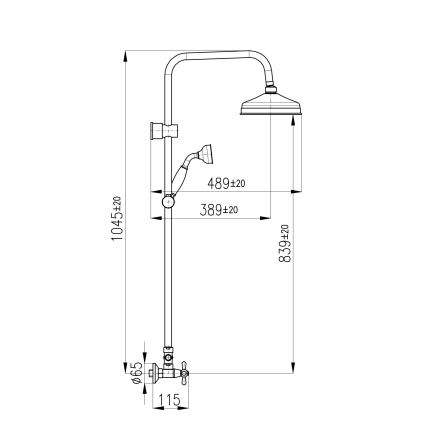 RAV Slezák MK181.5/7CMATSM - Dušikomplekt MORAVA RETRO koos segistiga, must/messing