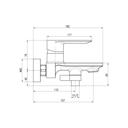 RAV Slezák NL154.5/1BMAT - Vannikomplekt segistiga NIL mattvalge