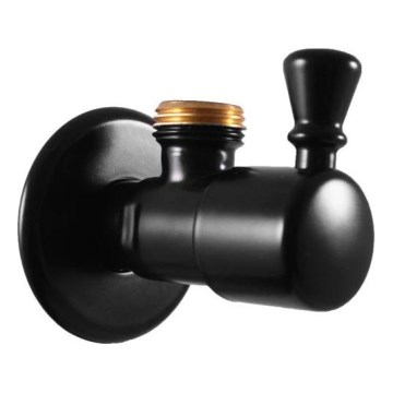 RAV Slezák RV0112CMAT - Nurkventiil RETRO matt-must