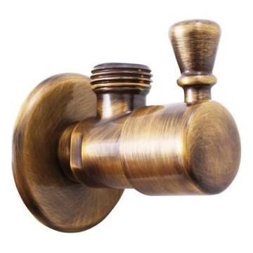 RAV Slezák RV0112SM - RETRO-nurkventiil, antiikmessing