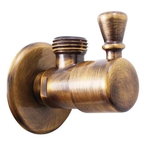 RAV Slezák RV0112SM - RETRO-nurkventiil, antiikmessing