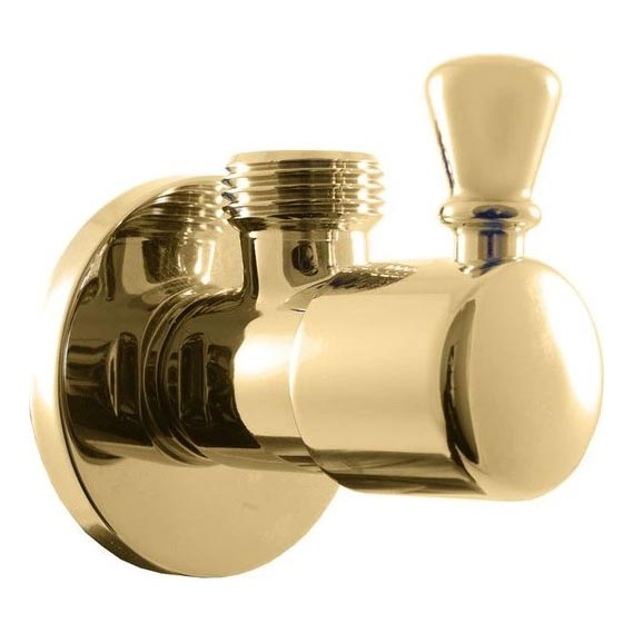 RAV Slezák RV0112Z - RETRO nurkventiil, läikiv kuldne viimistlus