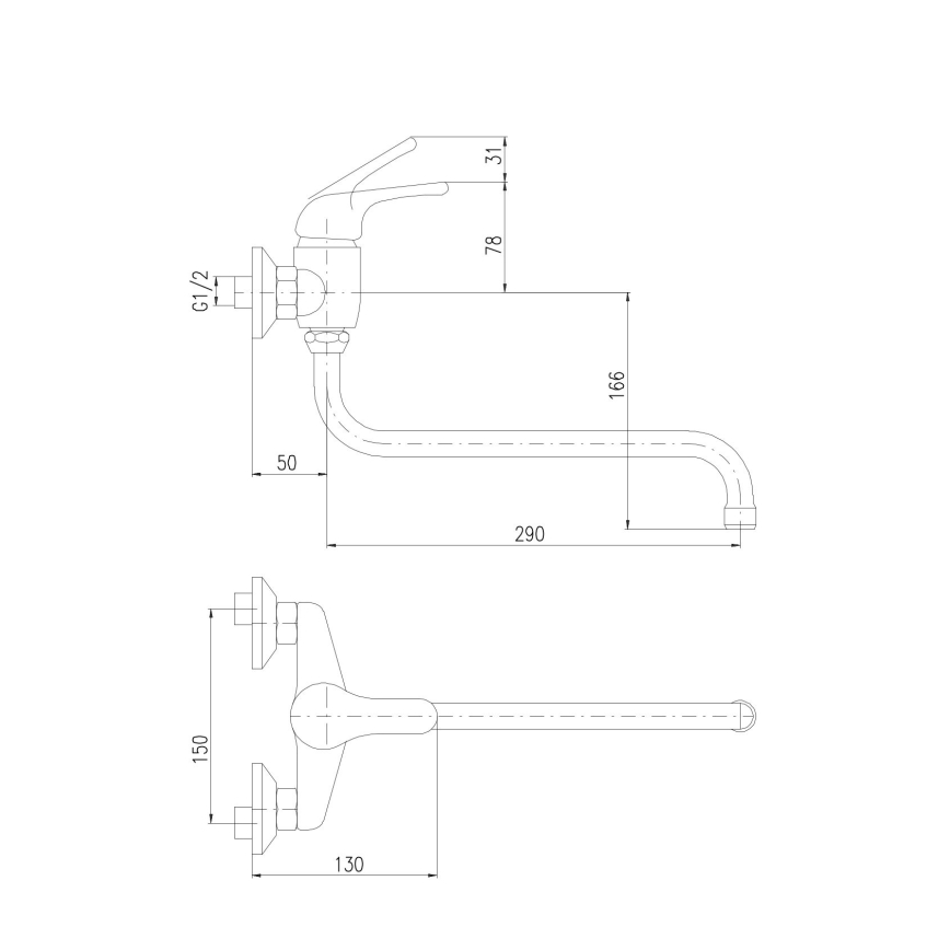RAV Slezák SA001.5/22 - köögi-/valamusegisti SAZAVA läikiva kroomviimistlusega