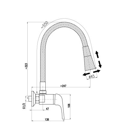 RAV Slezák SA002.5/13 - Valamusegisti SAZAVA 32,3 cm must/läikiv kroom